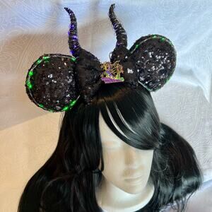 Disney Villains Light Up Maleficent Ears Horns Headband - Custom Made